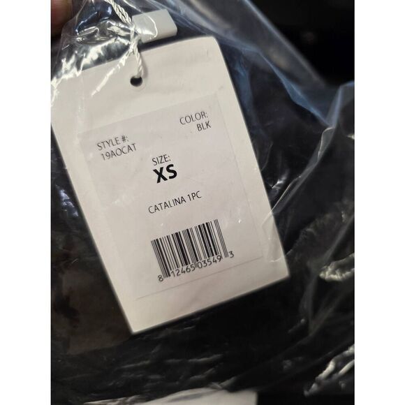 NWT Anthropologie Andie Catalina One Piece Swim Suit Black Bathing XS SOLD OUT - Picture 5 of 5